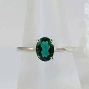 Emerald Solitaire 1.2 Carats Ring Size 8